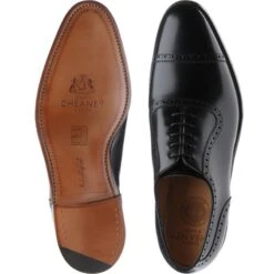 Fenchurch Semi-brogues -Fashion Shoe Shop cheaney fenchurch in black calf 3