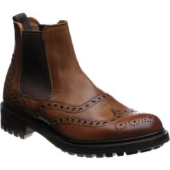 Tamar C Rubber-soled Brogue Chelsea Boots