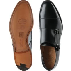 Detroit Double Monk Shoes -Fashion Shoe Shop church detroit in black calf 3