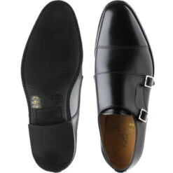 Bishop Rubber-soled Double Monk Shoes -Fashion Shoe Shop herring bishop in black calf 3
