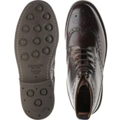 Buxtonrubber-soled Brogue Boots -Fashion Shoe Shop herring buxton rubber in brown calf 3