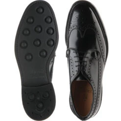 Canning IIrubber-soled Brogues -Fashion Shoe Shop herring canning ii rubber in black polished 3