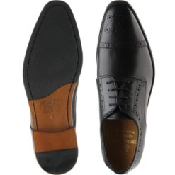 Clifton Hybrid-soled Semi-brogues -Fashion Shoe Shop herring clifton in black calf 3