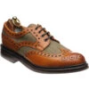 Dartmoortweed Rubber-soled Brogues -Fashion Shoe Shop herring dartmoor rubber in moorland green tweed and chestnut calf 1