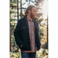 Dexter Wool Over Shirt By Peregrine -Fashion Shoe Shop herring dexter wool over shirt by peregrine in navy 3