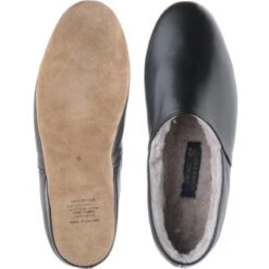 Duke Slippers 9 Duke Slippers -Fashion Shoe Shop herring duke in black calf 3