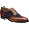 Farnham Two-tone Brogues -Fashion Shoe Shop herring farnham in chestnut calf and navy suede 1