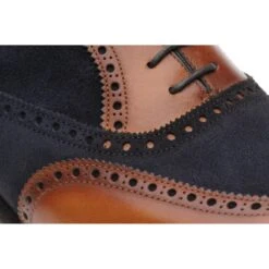 Farnham Two-tone Brogues -Fashion Shoe Shop herring farnham in chestnut calf and navy suede 4