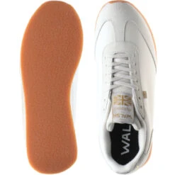 Fierce Trainer Rubber-soled -Fashion Shoe Shop herring fierce trainer in white calf and stone suede 3