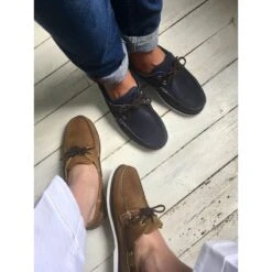 Fowey Rubber-soled Deck Shoes -Fashion Shoe Shop herring fowey in navy 6