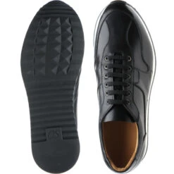 Goodwood Rubber-soled -Fashion Shoe Shop herring goodwood in black calf and white sole 3