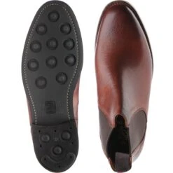 Kirkdalerubber-soled Chelsea Boots -Fashion Shoe Shop herring kirkdale rubber in mahogany grain 3