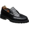 Kramer Mod Rubber-soled Loafers -Fashion Shoe Shop herring kramer mod in black croc 1