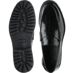 Kramer Mod Rubber-soled Loafers -Fashion Shoe Shop herring kramer mod in black croc 3