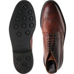 Langdale II Rubber-soled Brogue Boots -Fashion Shoe Shop herring langdale ii in mahogany grain 3