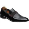 Levante Two-tone Loafers -Fashion Shoe Shop herring levante in black polished with burgundy strap 1