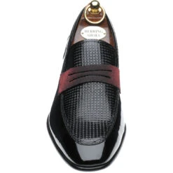 Fashion Shoe Shop 17 Fashion Shoe Shop -Fashion Shoe Shop herring levante in black polished with burgundy strap 2