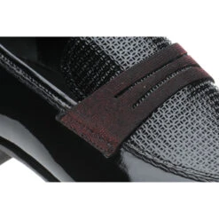 Levante Two-tone Loafers -Fashion Shoe Shop herring levante in black polished with burgundy strap 4