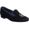 Monarch House Shoes -Fashion Shoe Shop herring monarch in navy velvet 1