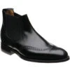 Wyerubber-soled Brogue Chelsea Boots -Fashion Shoe Shop herring wye rubber in black calf 1