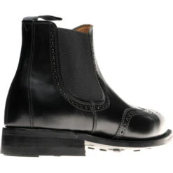 Wyerubber-soled Brogue Chelsea Boots -Fashion Shoe Shop herring wye rubber in black calf 4