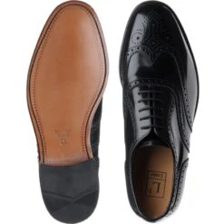 Loake 202 Brogues -Fashion Shoe Shop loake 202 in black polished 3