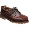 Loake 522 Rubber-soled Deck Shoes -Fashion Shoe Shop loake 522 in brown waxy leather 1