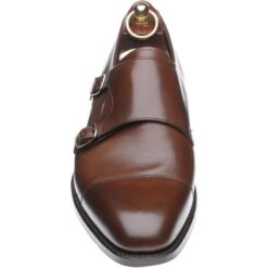 Loake Cannon Double Monk Shoes -Fashion Shoe Shop loake cannon in dark brown calf 2