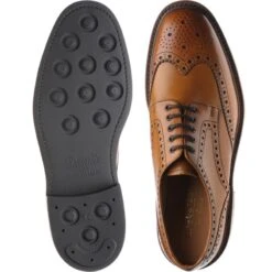 Loake Chesterrubber-soled Brogues -Fashion Shoe Shop loake chester rubber in tan calf 3