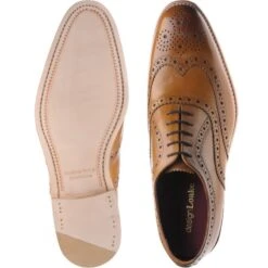 Loake Fearnley Brogues -Fashion Shoe Shop loake fearnley in tan calf 3