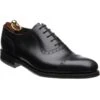 Loake Fleet Rubber-soled Semi-brogues -Fashion Shoe Shop loake fleet in black calf 1