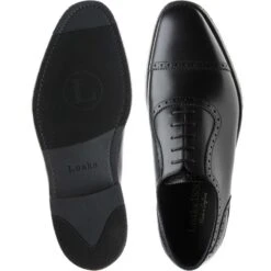 Loake Fleet Rubber-soled Semi-brogues 7 Loake Fleet Rubber-soled Semi-brogues -Fashion Shoe Shop loake fleet in black calf 3