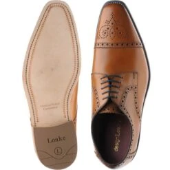Loake Foley Semi-brogues 7 Loake Foley Semi-brogues -Fashion Shoe Shop loake foley in tan calf 3