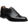 Loake Hughes Hybrid-soled Semi-brogues -Fashion Shoe Shop loake hughes in black brush painted calf 1