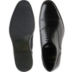 Loake Hughes Hybrid-soled Semi-brogues -Fashion Shoe Shop loake hughes in black brush painted calf 3