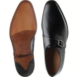 Loake Medway Monk Shoes -Fashion Shoe Shop loake medway in black calf 3
