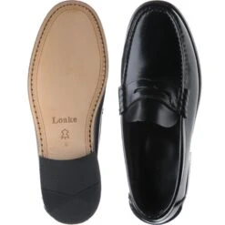 Loake Princeton Loafers -Fashion Shoe Shop loake princeton in black polished 3