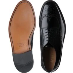 Loake Royal Brogues -Fashion Shoe Shop loake royal in black polished 3