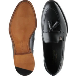 Loake Russell Tasselled Loafers -Fashion Shoe Shop loake russell in black calf 3