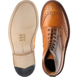 Stow Brogue Boots -Fashion Shoe Shop trickers stow in acorn calf 3